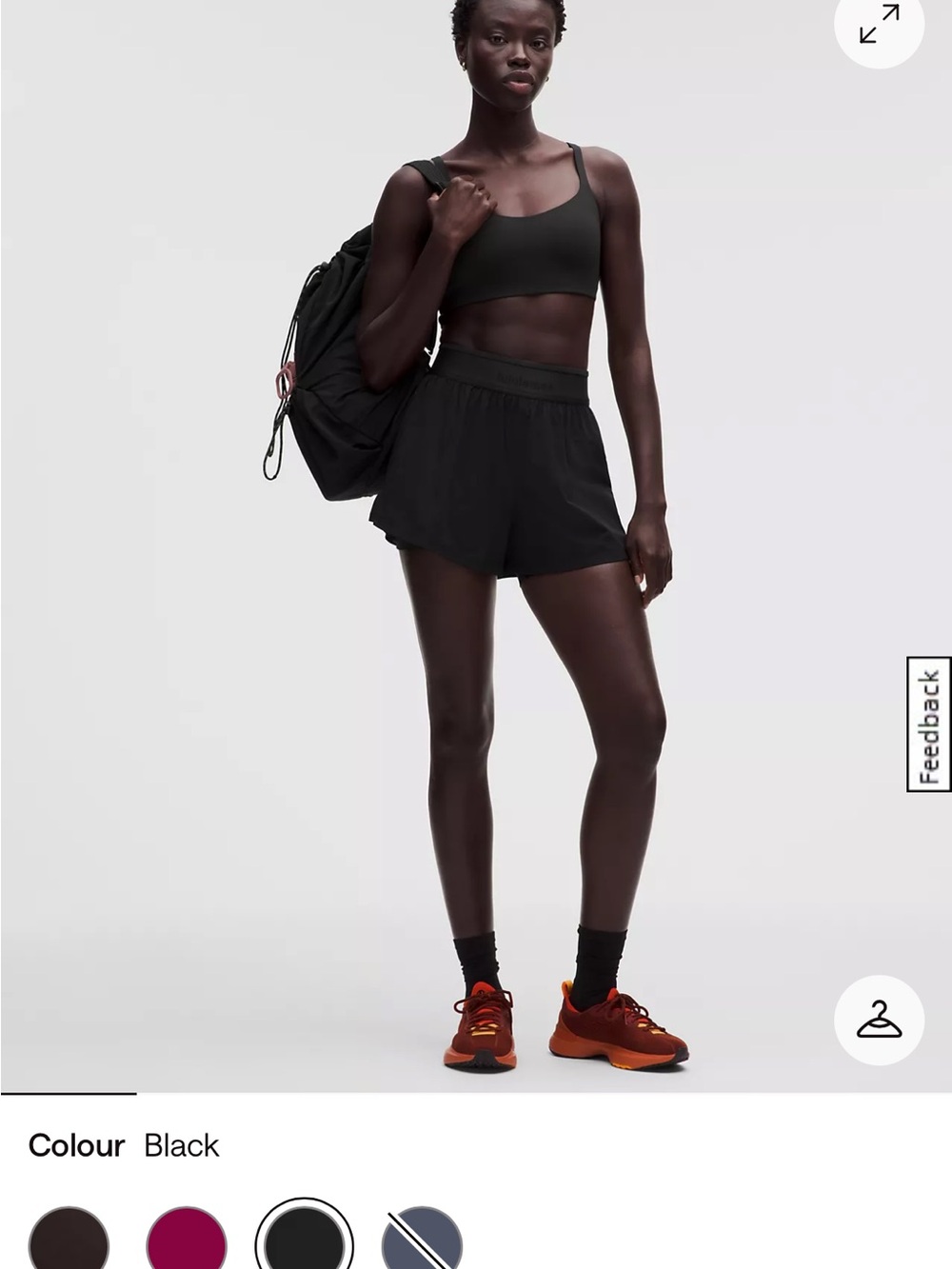 Lululemon Black License to Train Super High Rise 2-in-1 Short